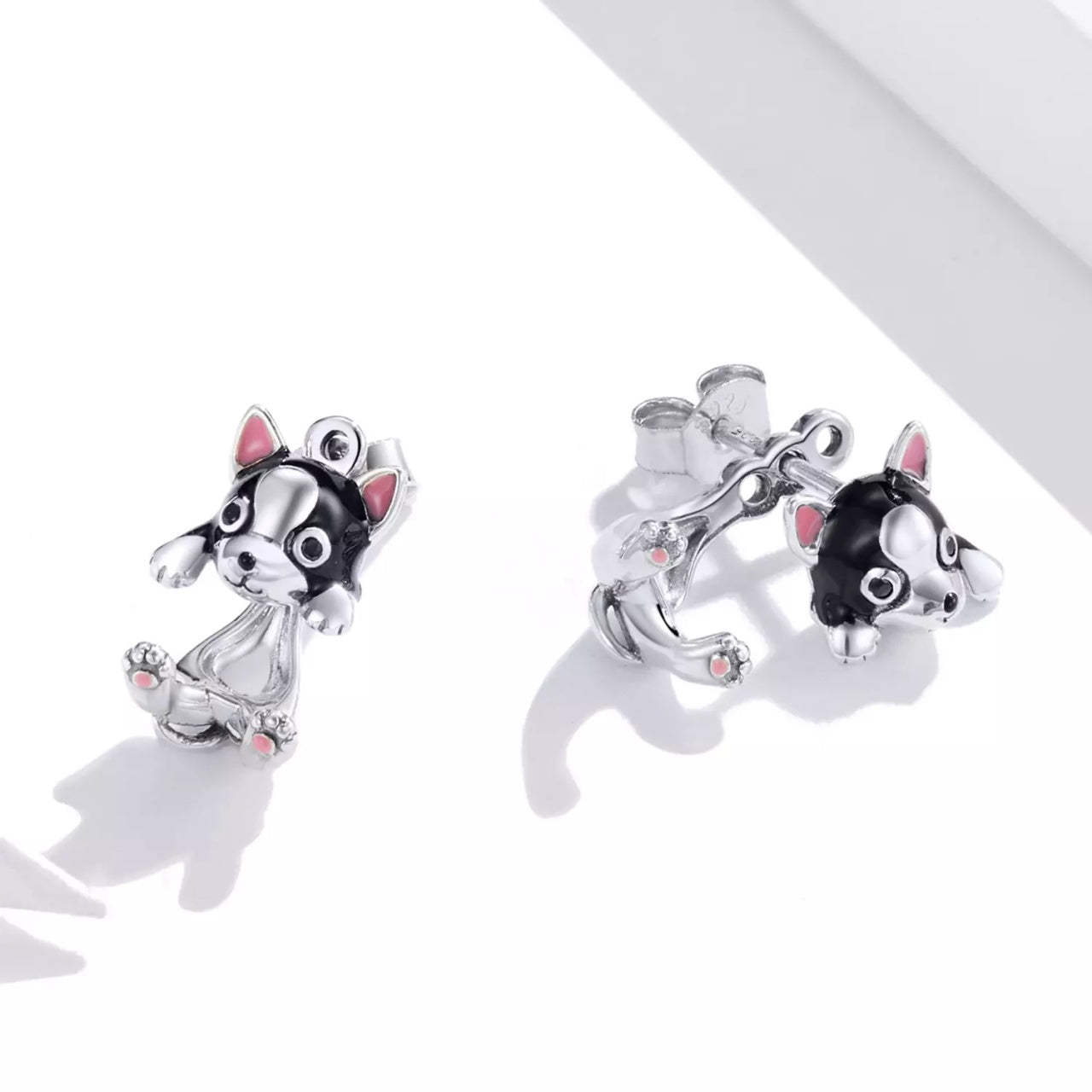 Cercei din argint Cute Silver Puppy, Argint 925, Pentru Femei