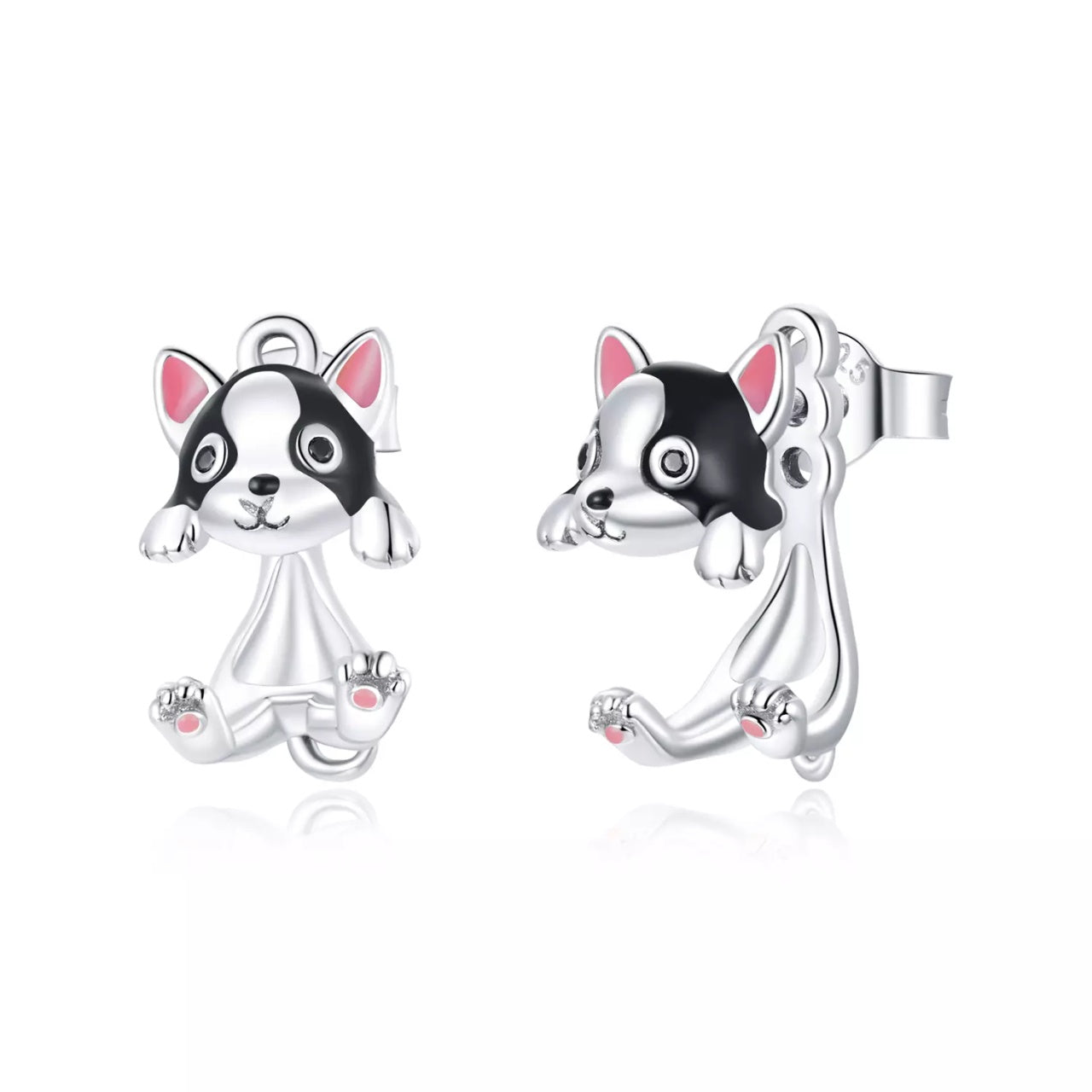 Cercei din argint Cute Silver Puppy, Argint 925, Pentru Femei