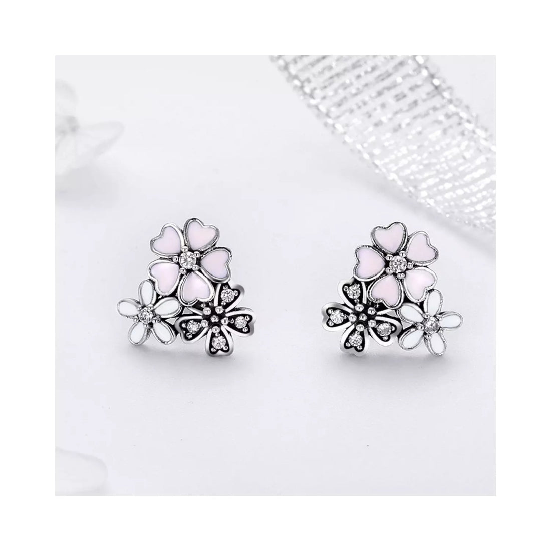 Cercei din argint Daisy Bloom, Argint 925, Pentru Femei 1.34g