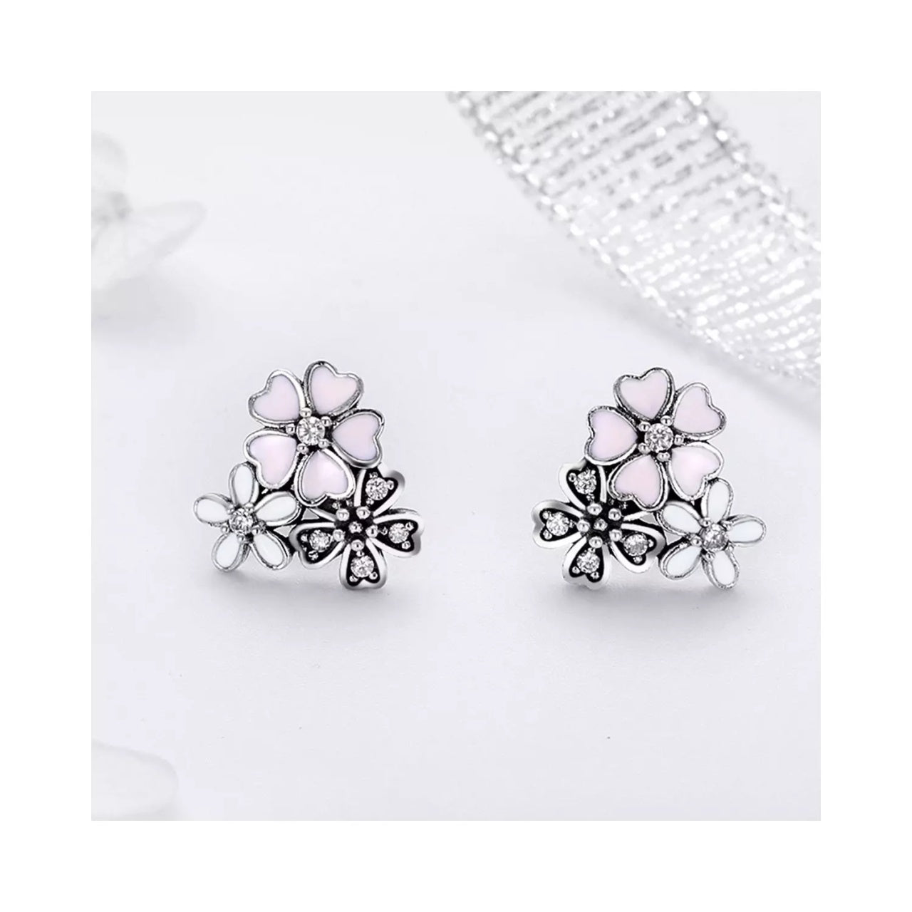 Cercei din argint Daisy Bloom, Argint 925, Pentru Femei 1.34g