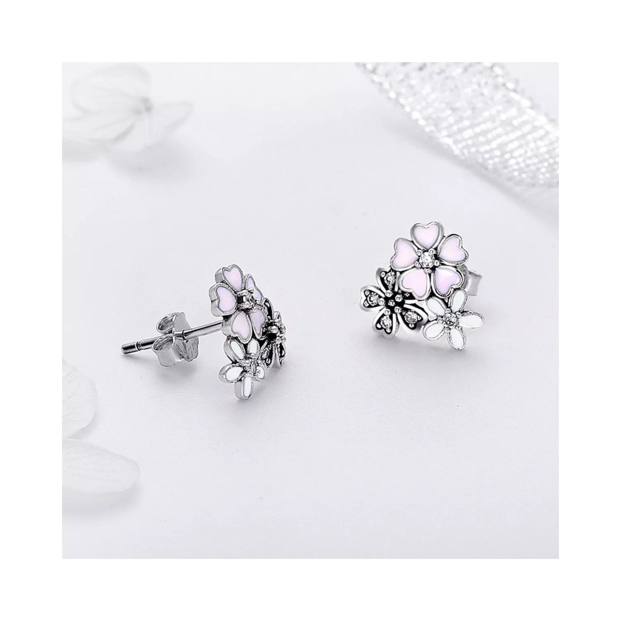 Cercei din argint Daisy Bloom, Argint 925, Pentru Femei 1.34g