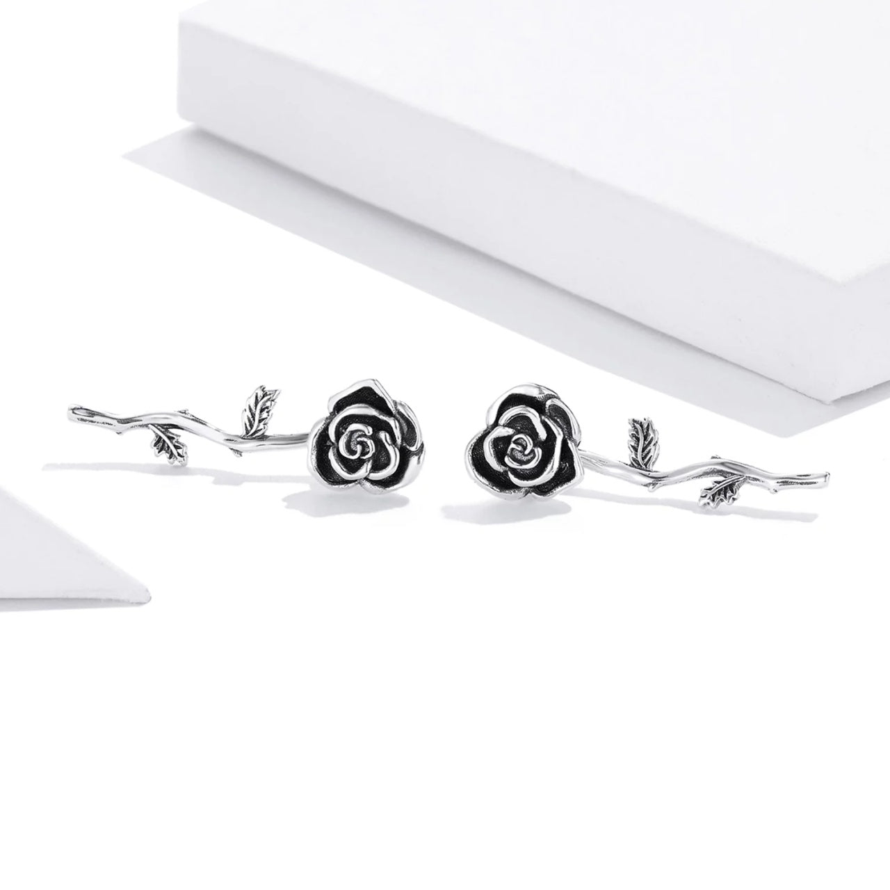 Cercei din argint Dark Rose, Argint 925, Pentru Femei 2.93g