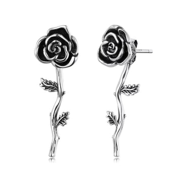 Cercei din argint Dark Rose, Argint 925, Pentru Femei 2.93g