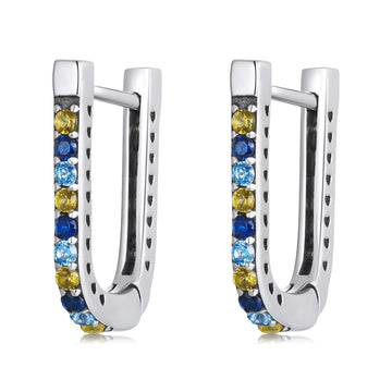 Cercei din argint Dazzling Multi Color, Argint 925, Pentru Femei