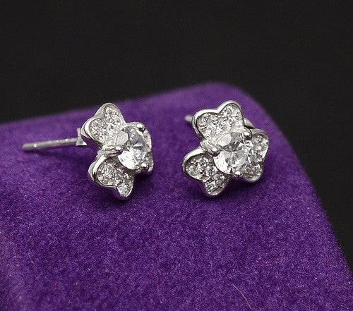 Cercei Din Argint 925 - Diamond Flower 1.7g