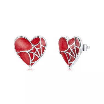 Cercei din argint Elastic Heart, Argint 925, Pentru Femei