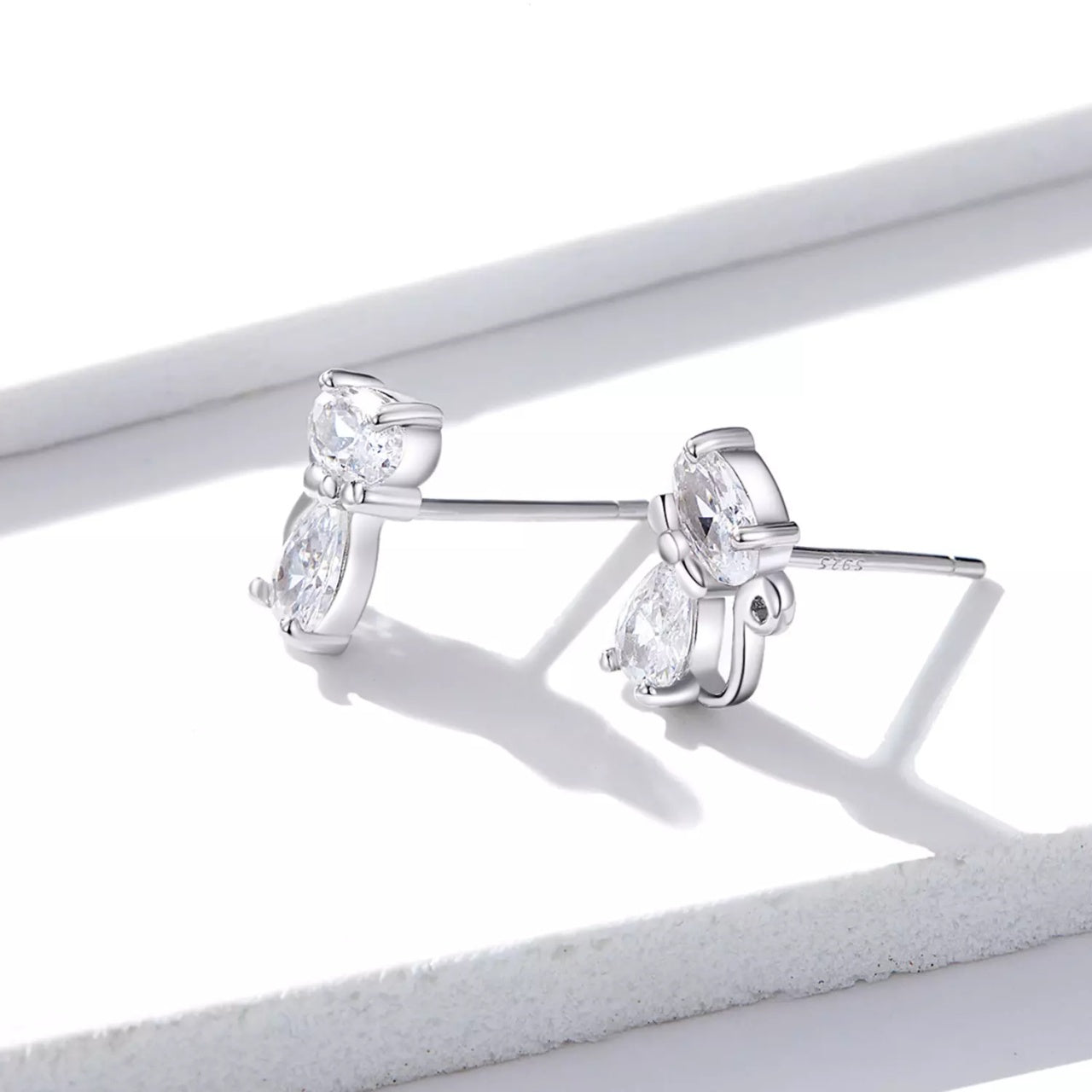 Cercei din argint Elegant Kitties, Argint 925, Pentru Femei