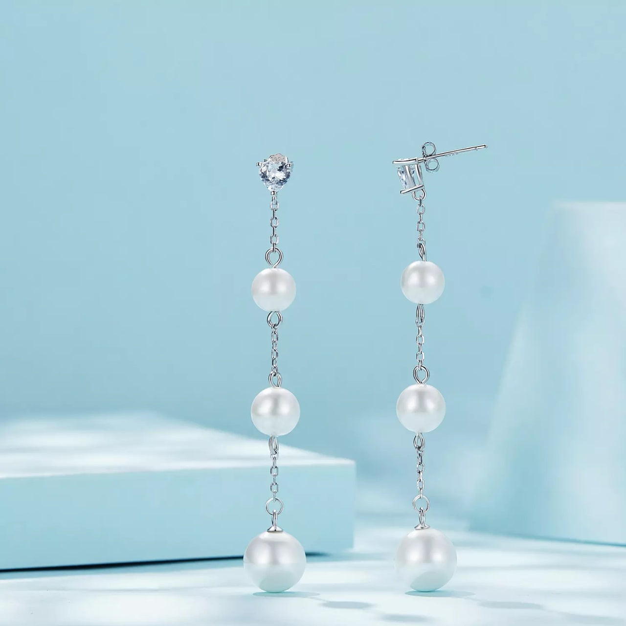 Cercei din argint Elegant Pearl Heart, Argint 925, Pentru Femei