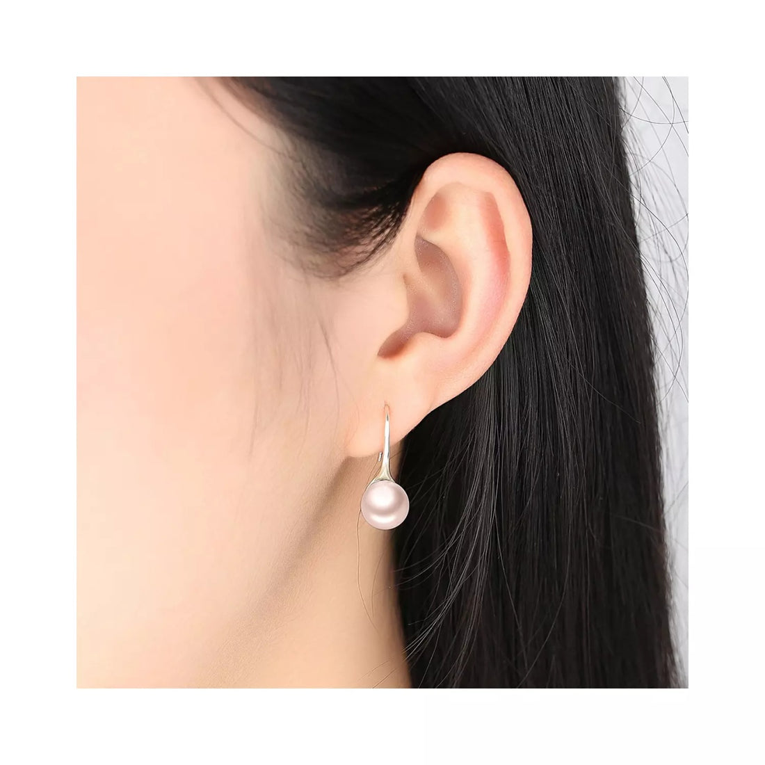Cercei din argint Elegant Pearls champagne, Argint 925, Pentru Femei