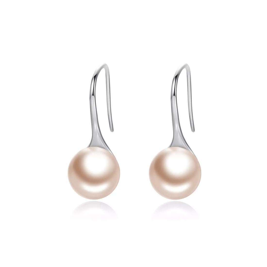 Cercei din argint Elegant Pearls champagne, Argint 925, Pentru Femei