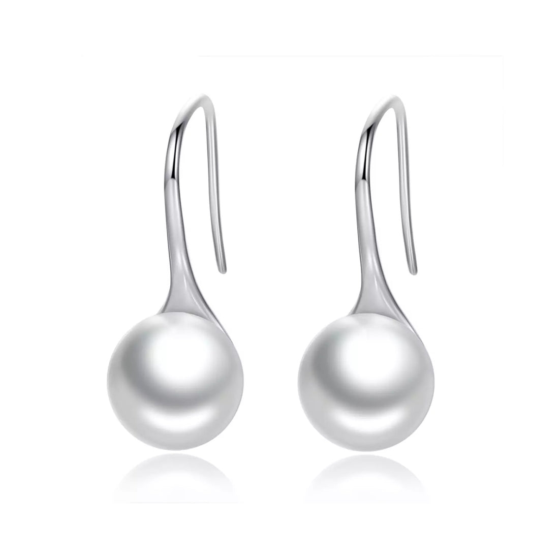 Cercei din argint Elegant Pearls white, Argint 925, Pentru Femei