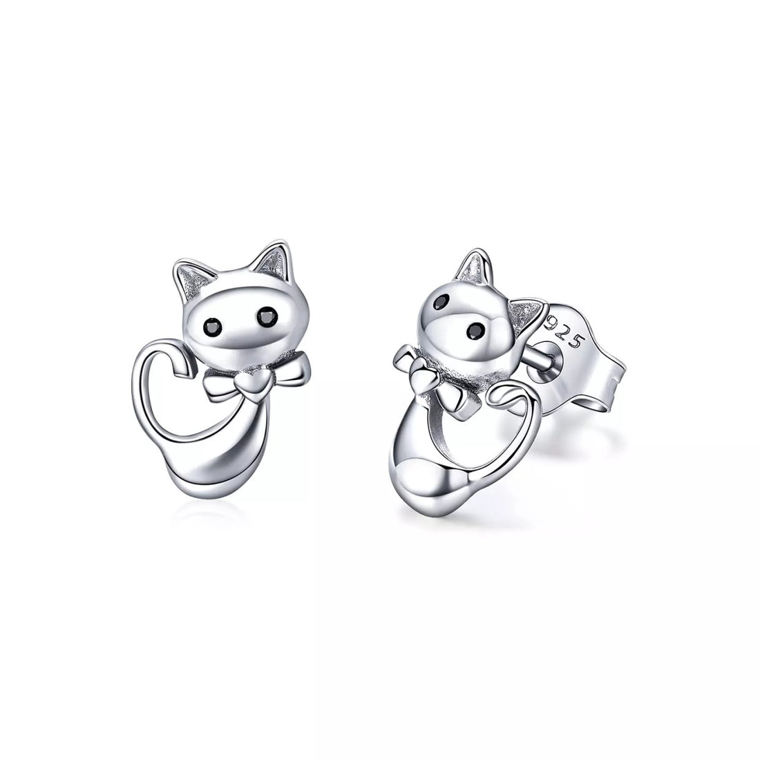 Cercei din argint Fairy Tail Cats, Argint 925, Pentru Femei 1.93g