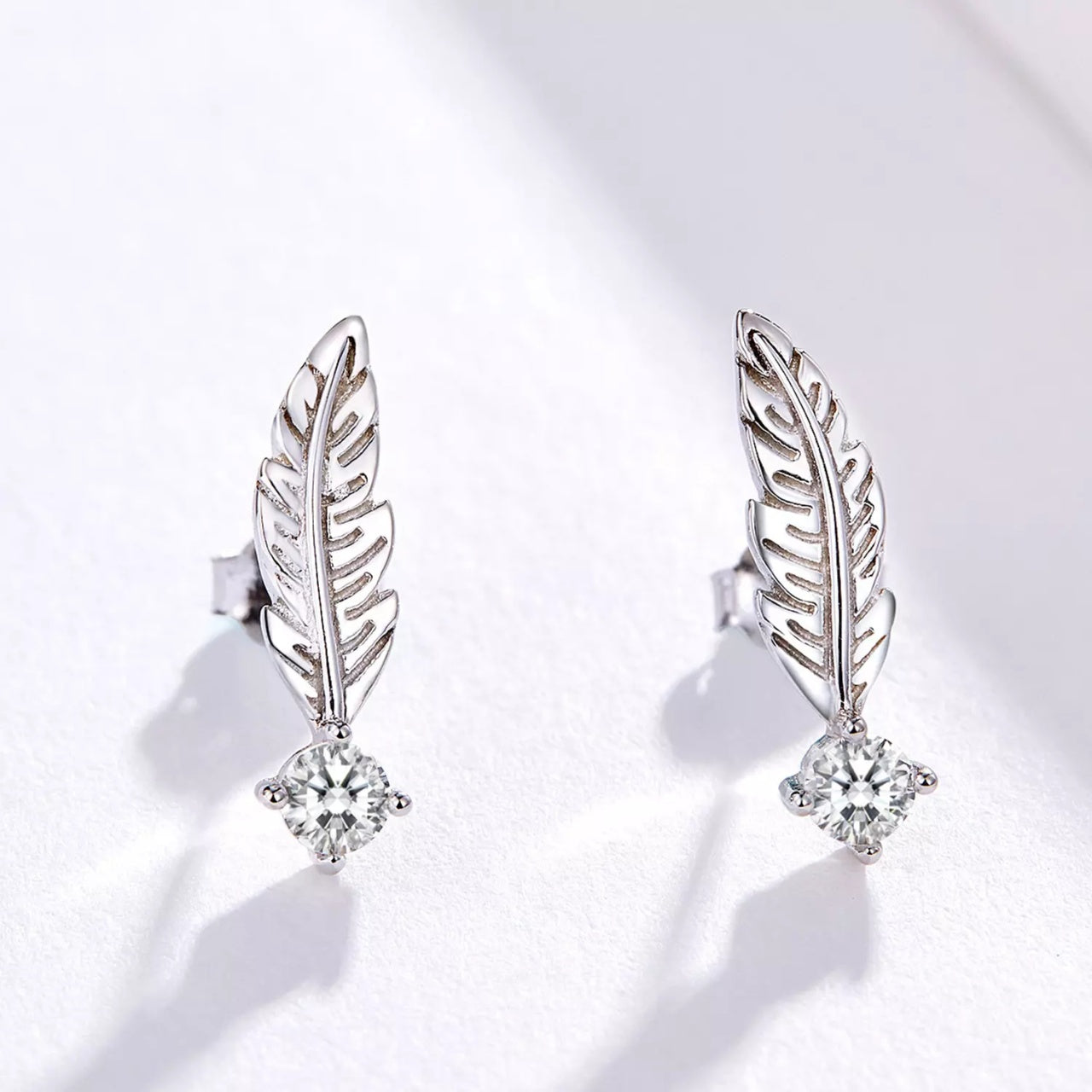 Cercei din argint Fancy Feathers, Argint 925, Pentru Femei