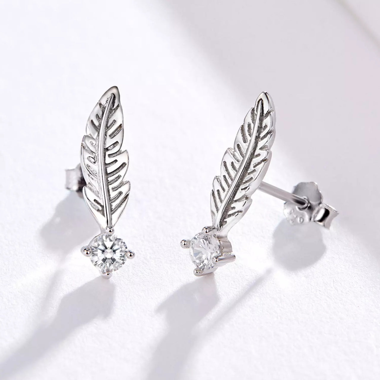 Cercei din argint Fancy Feathers, Argint 925, Pentru Femei