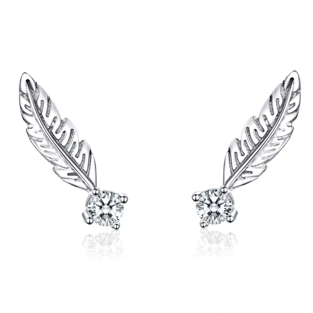 Cercei din argint Fancy Feathers, Argint 925, Pentru Femei