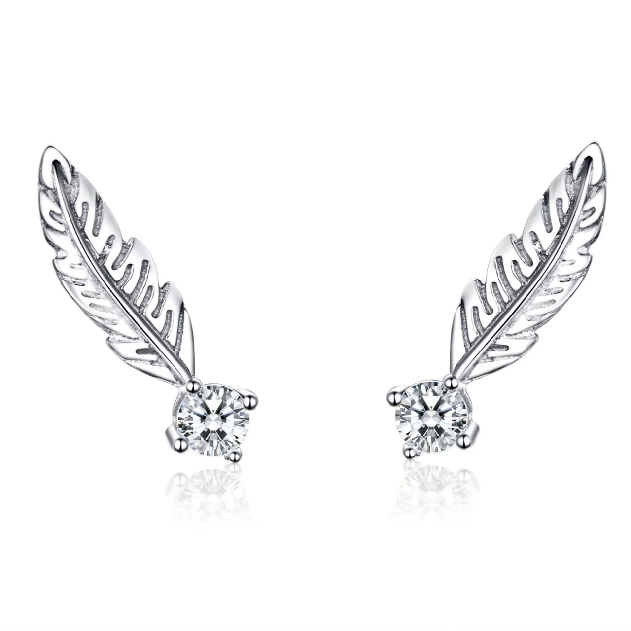 Cercei din argint Fancy Feathers, Argint 925, Pentru Femei