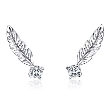 Cercei din argint Fancy Feathers, Argint 925, Pentru Femei