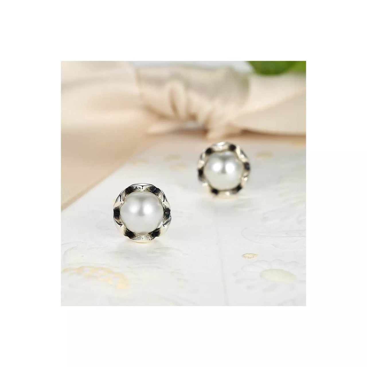 Cercei din argint Fancy Pearl silver, Argint 925, Pentru Femei 1.65g