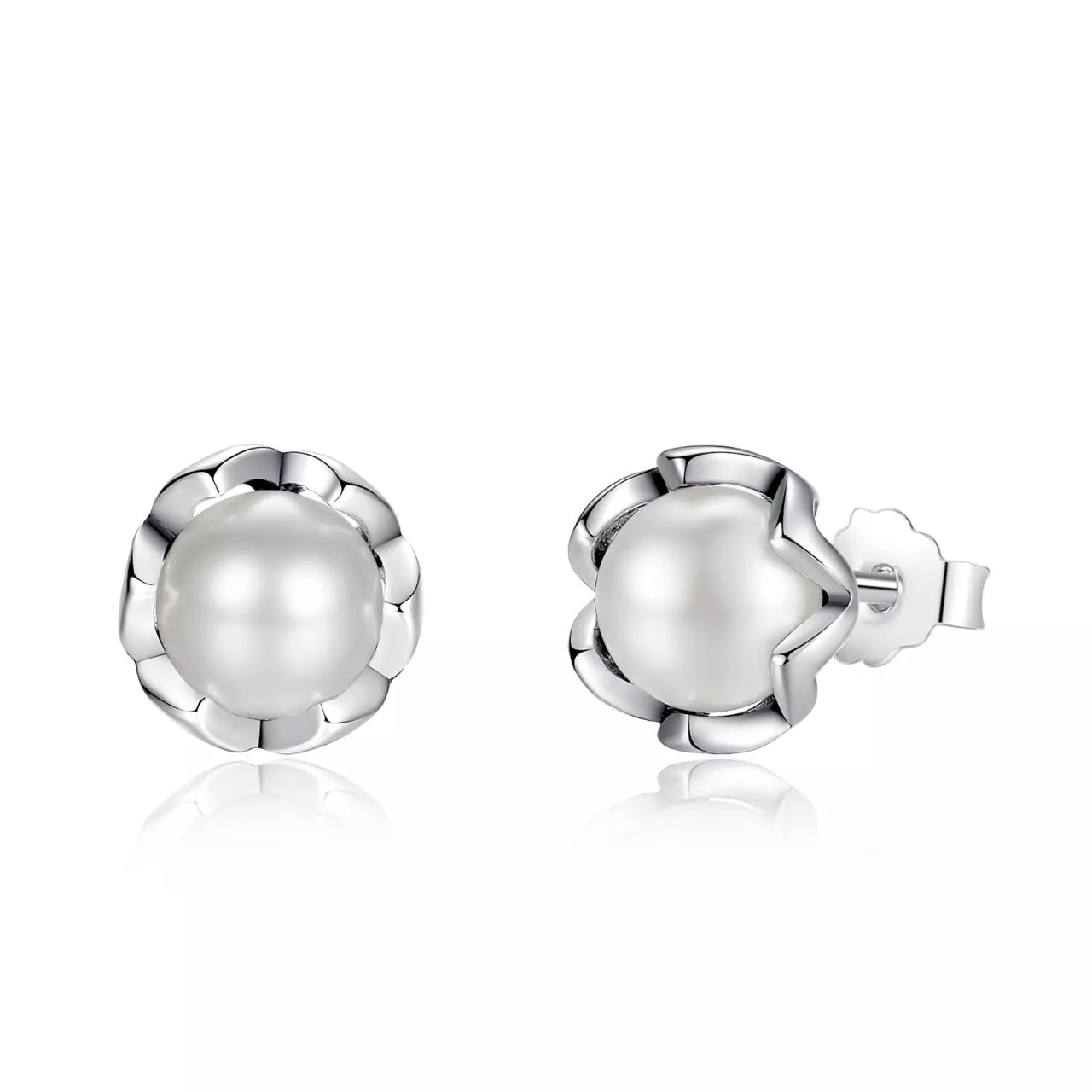 Cercei din argint Fancy Pearl silver, Argint 925, Pentru Femei 1.65g