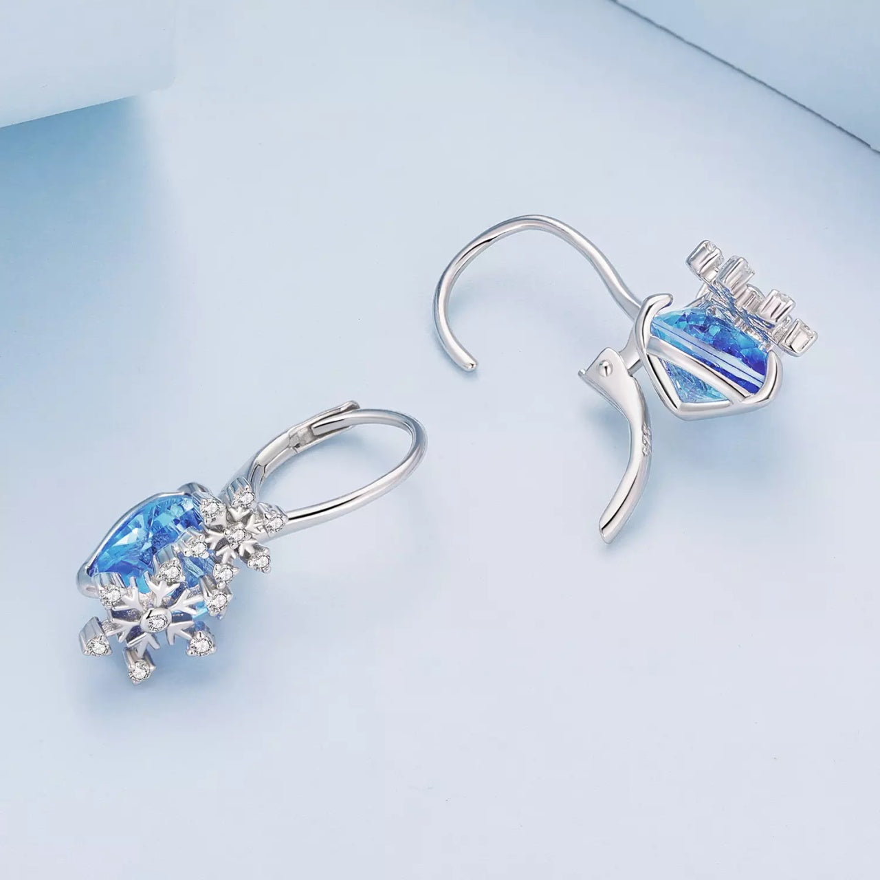 Cercei din argint Frozen Heart, Argint 925, Pentru Femei