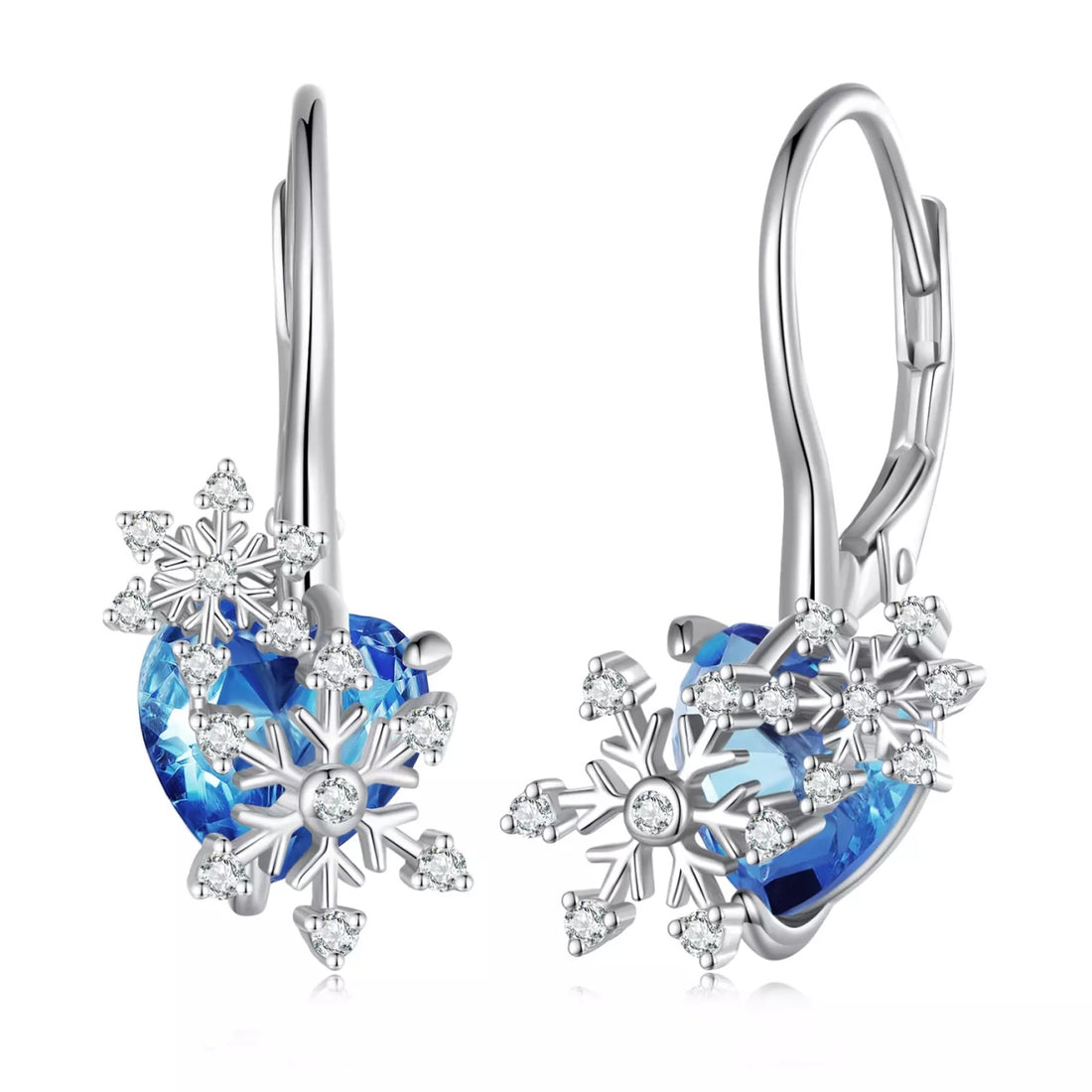 Cercei din argint Frozen Heart, Argint 925, Pentru Femei