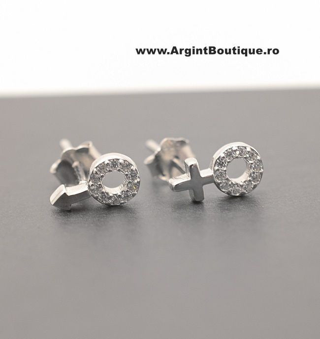Cercei din Argint 925 Gender Symbol 1.5g
