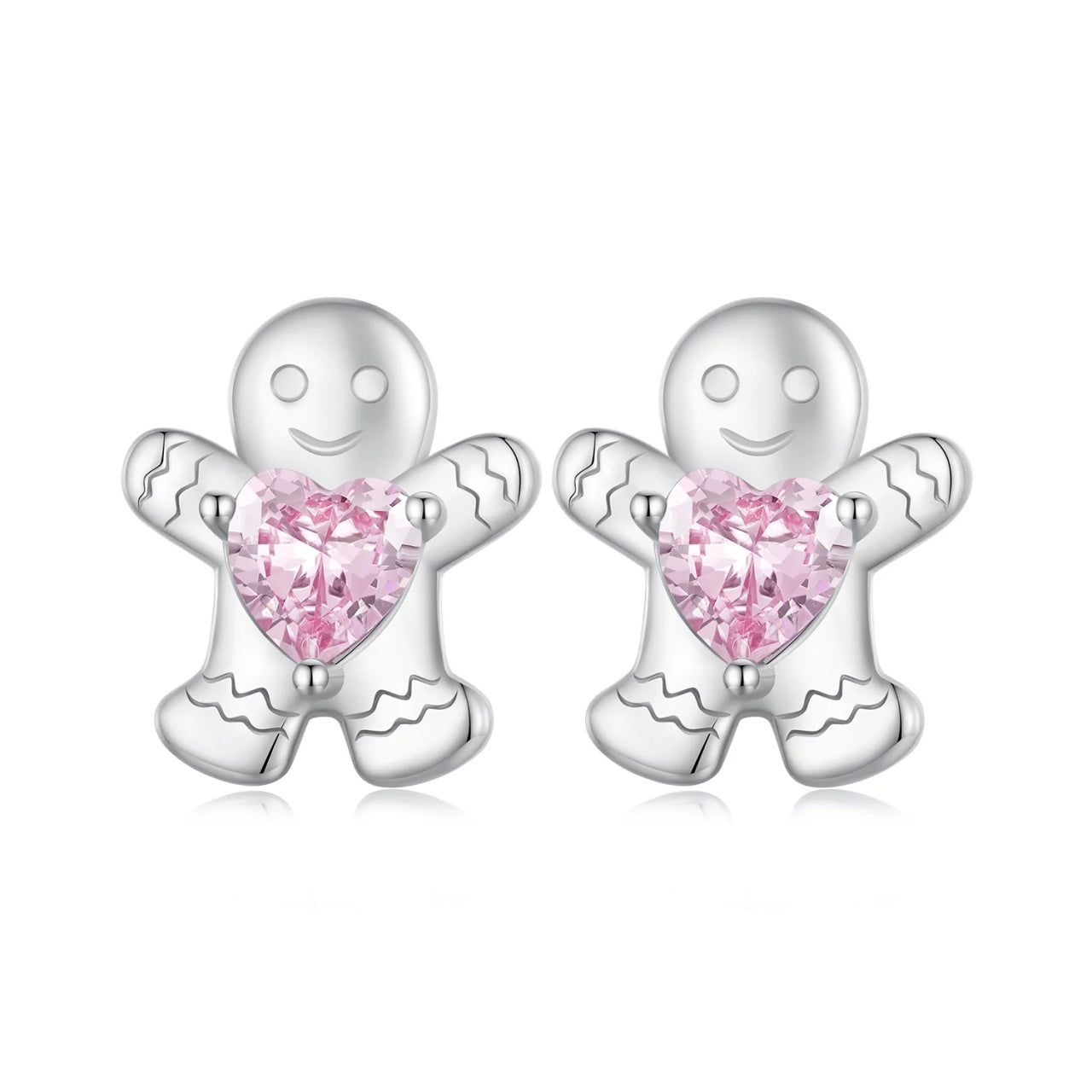 Cercei din argint Gingerbread Man, Argint 925, Pentru Femei