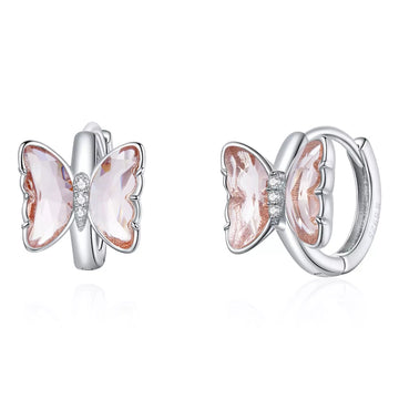 Cercei din argint Glam Butterflies, Argint 925, Pentru Femei