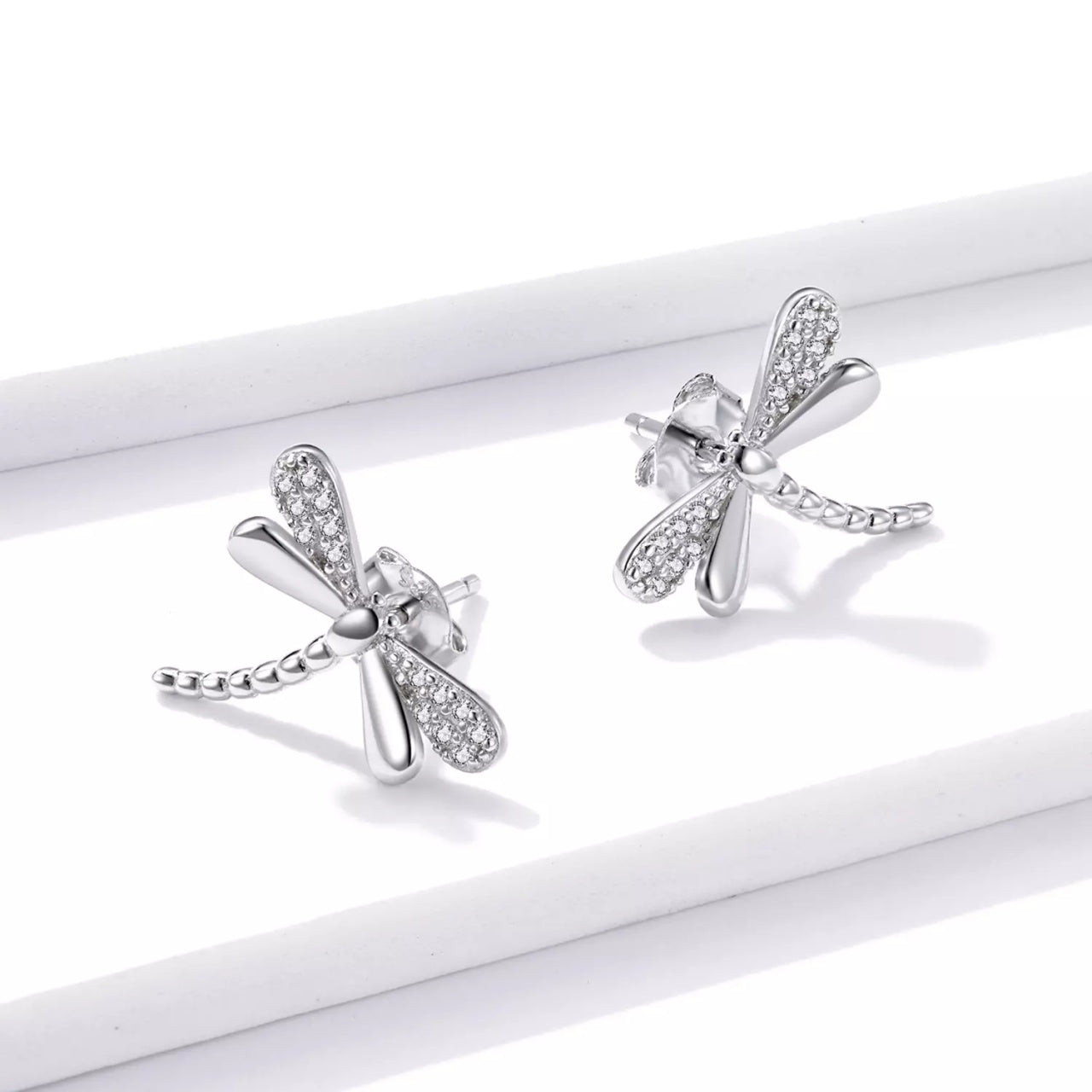Cercei din argint Glamour Dragonflies, Argint 925, Pentru Femei 1.7g
