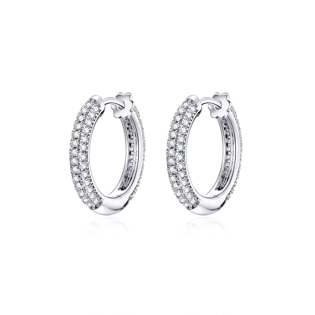 Cercei din argint Glamour Hoops, Argint 925, Pentru Femei