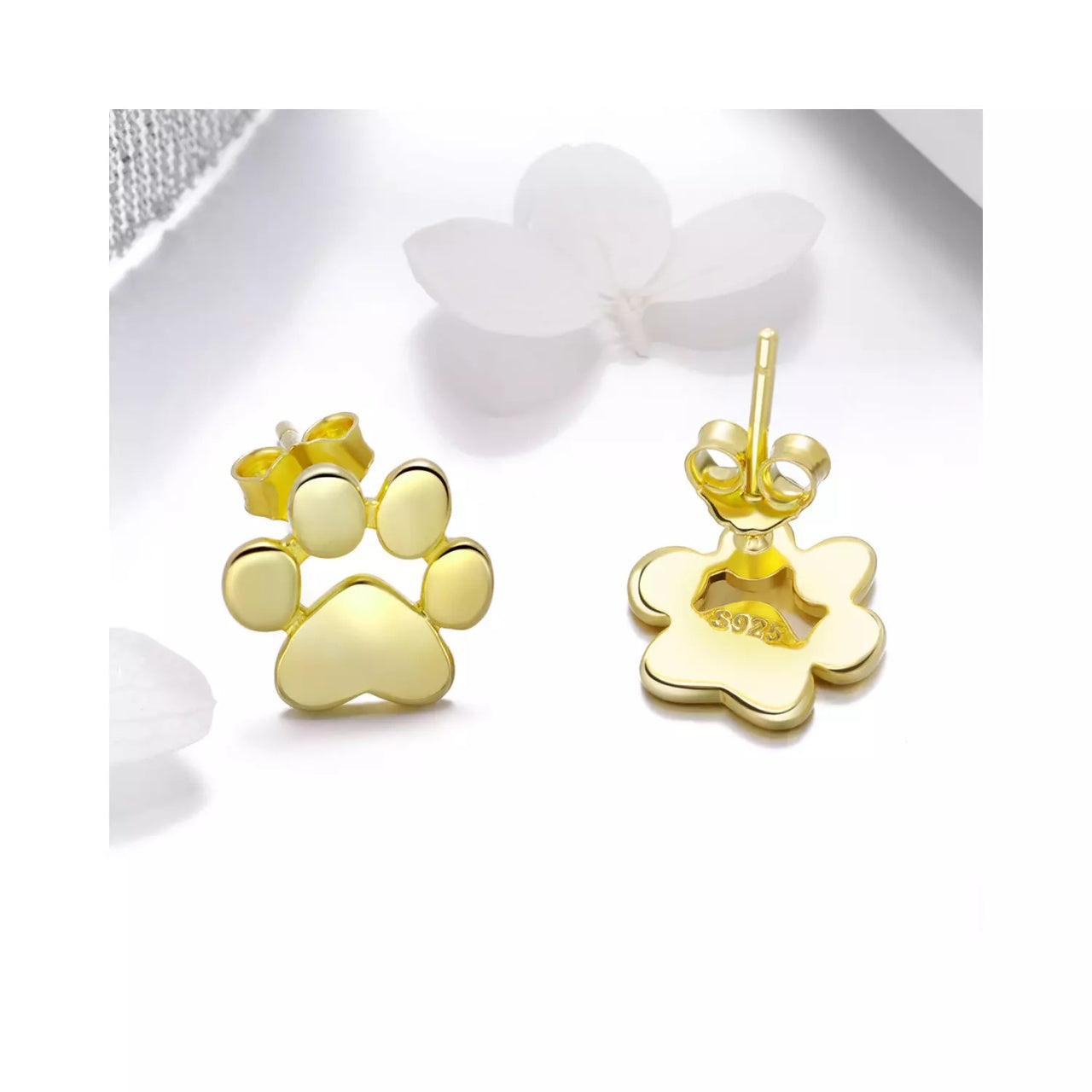 Cercei din argint Gold Paws, Argint 925, Pentru Femei