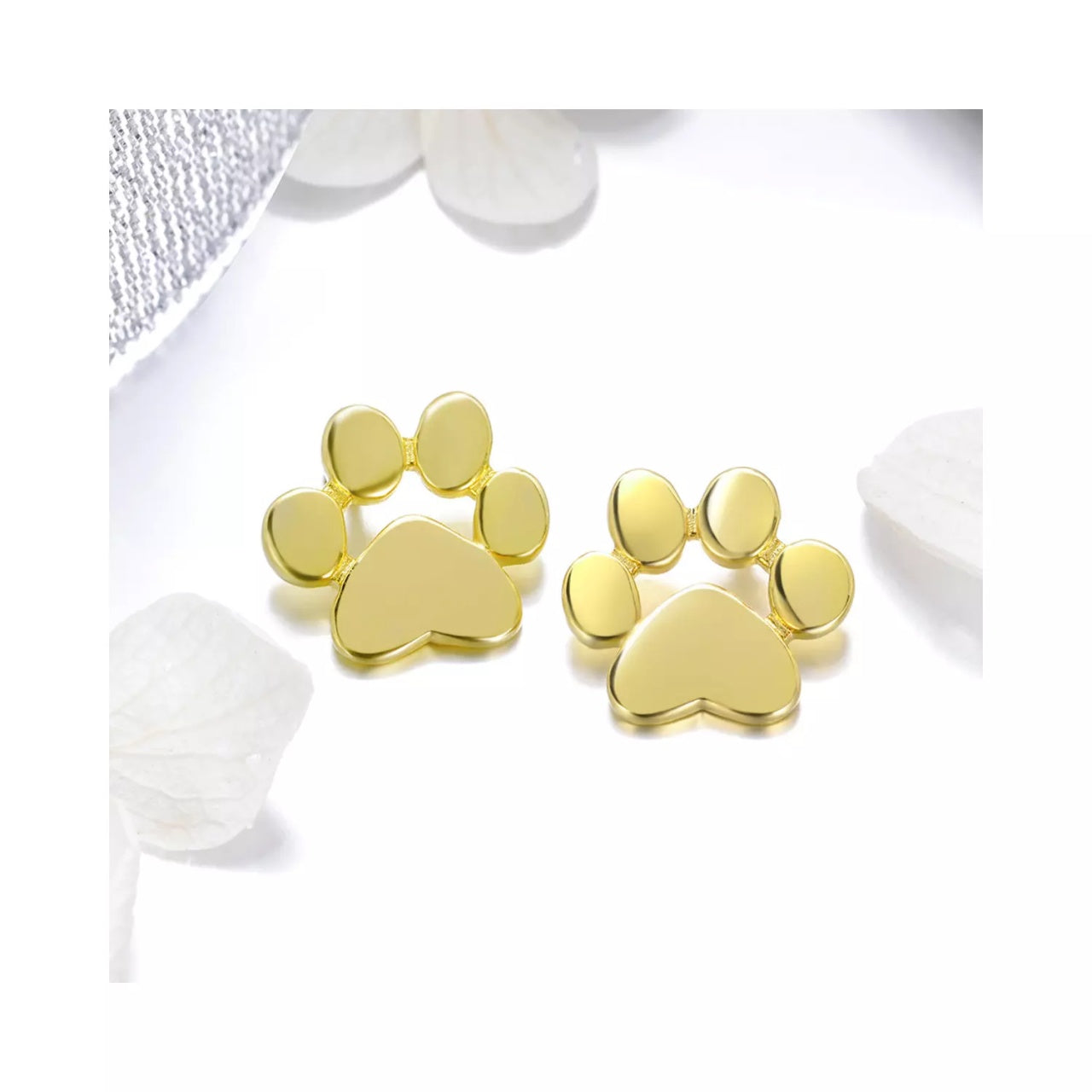 Cercei din argint Gold Paws, Argint 925, Pentru Femei