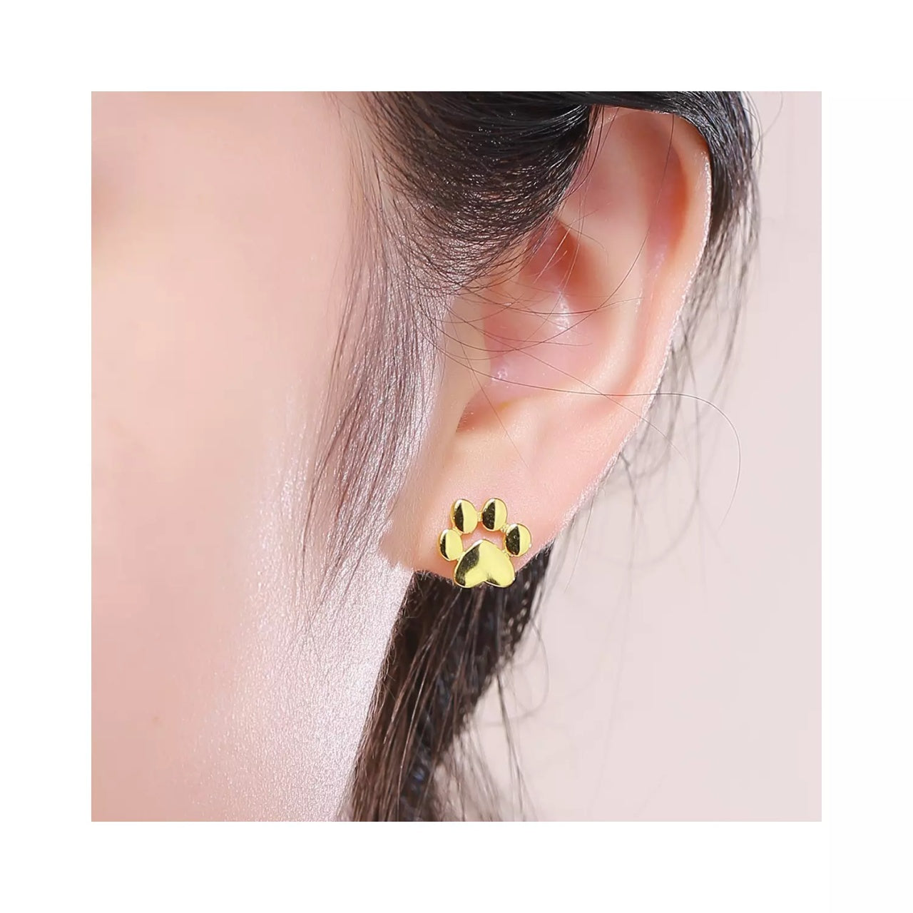 Cercei din argint Gold Paws, Argint 925, Pentru Femei