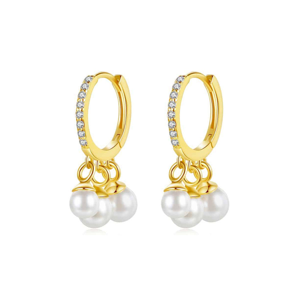 Cercei din Argint 925 Gold Pearls 1.9g