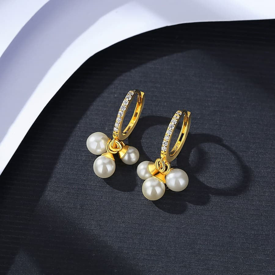 Cercei din Argint 925 Gold Pearls 1.9g