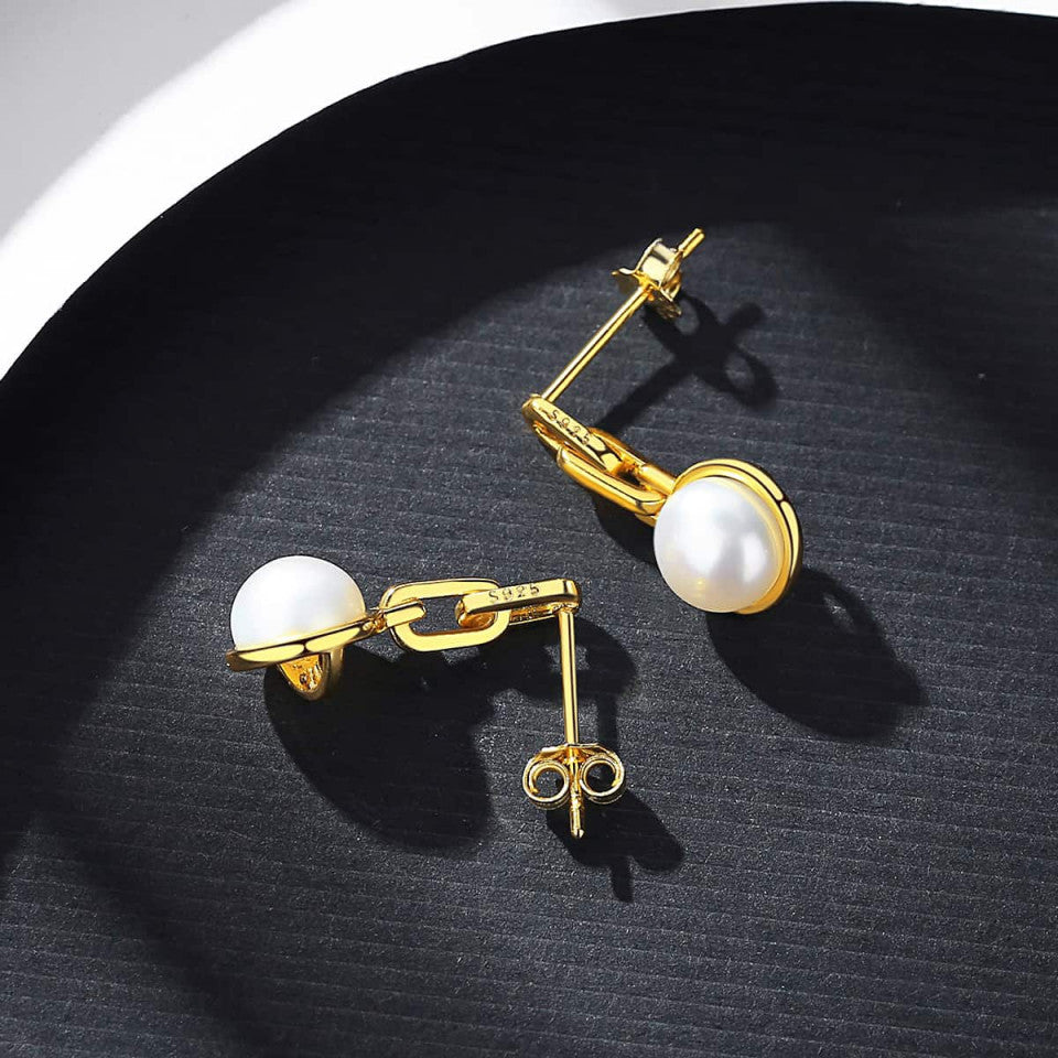 Cercei din Argint 925 Gold Pearls Cute 1.8g