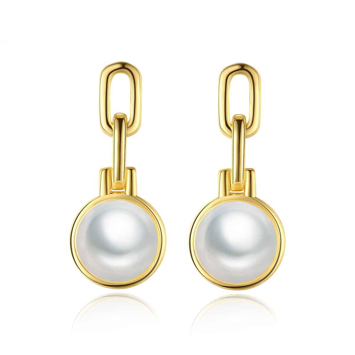 Cercei din Argint 925 Gold Pearls Cute 1.8g