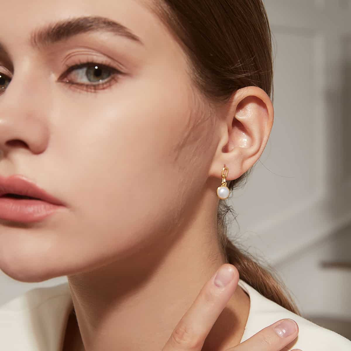 Cercei din Argint 925 Gold Pearls Cute 1.8g
