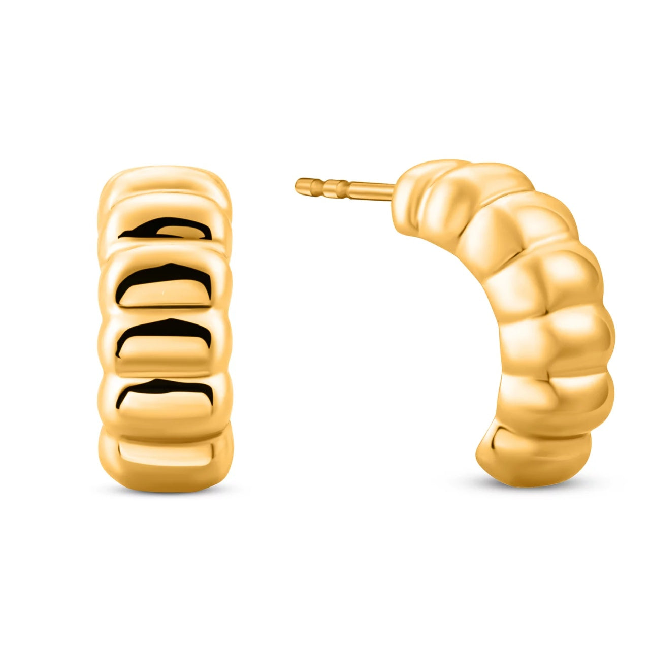 Cercei din argint Golden Arc Elegance, Argint 925, Pentru Femei