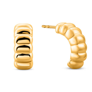 Cercei din argint Golden Arc Elegance, Argint 925, Pentru Femei