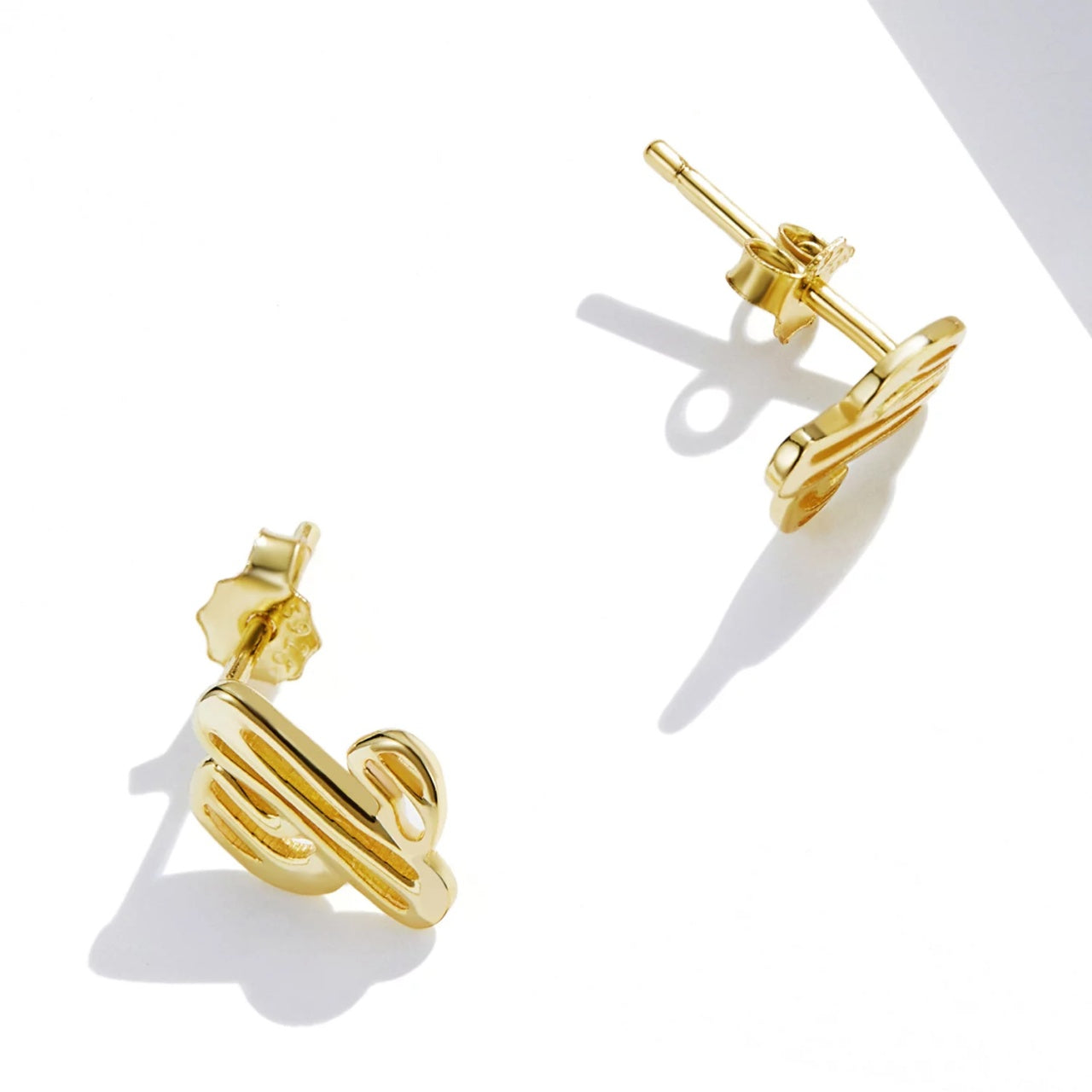 Cercei din argint Golden Cactus, Argint 925, Pentru Femei 0.86g