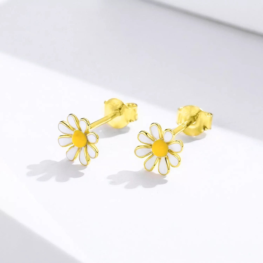 Cercei din argint Golden Daisy, Argint 925, Pentru Femei 0.89g