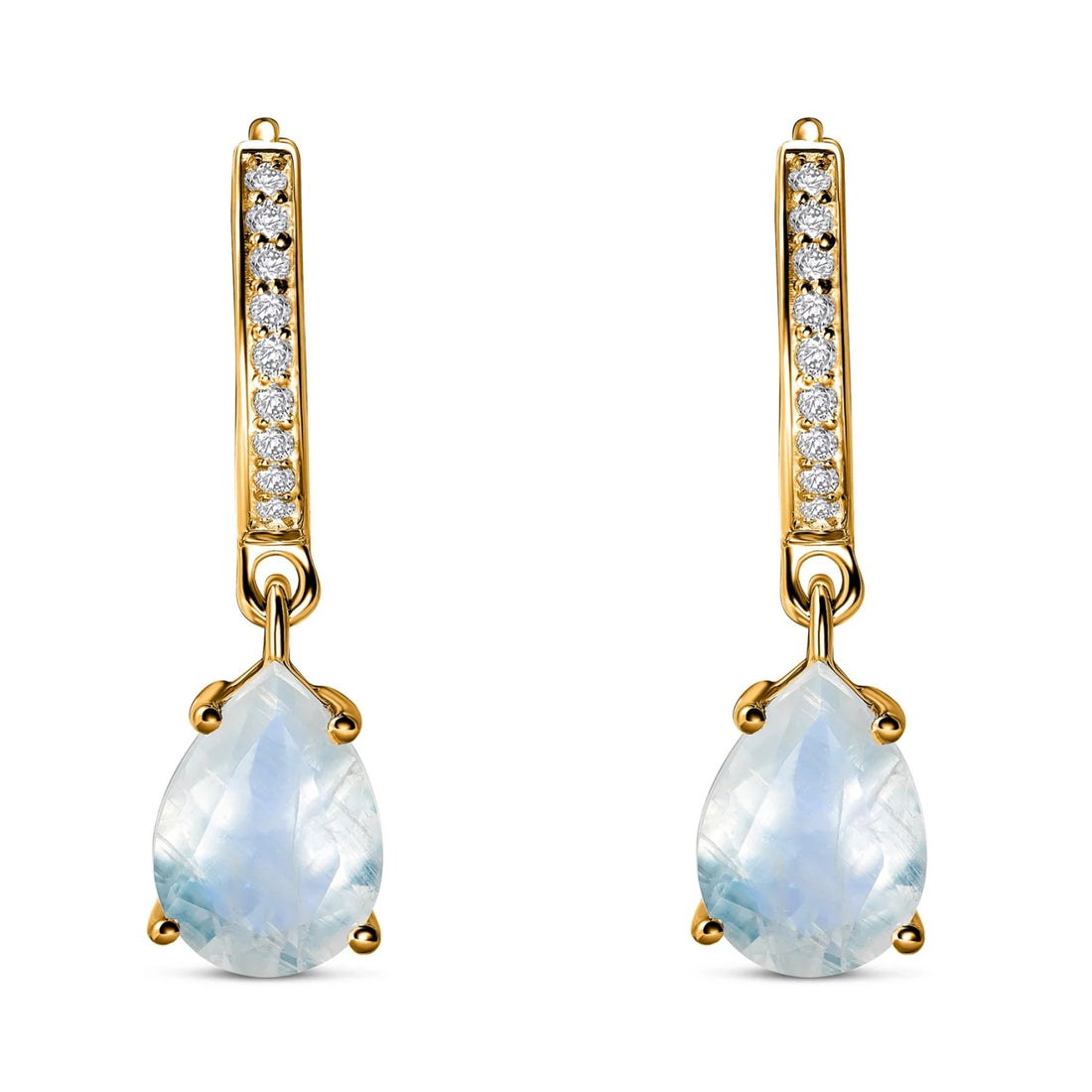 Cercei din argint Golden Elegant Moonstone Drop, Argint 925, Pentru Femei