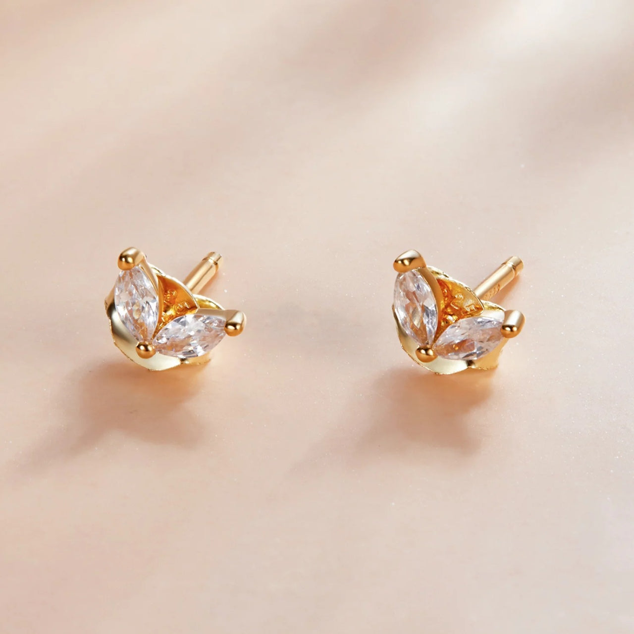 Cercei din argint Golden Oval Crystals, Argint 925, Pentru Femei