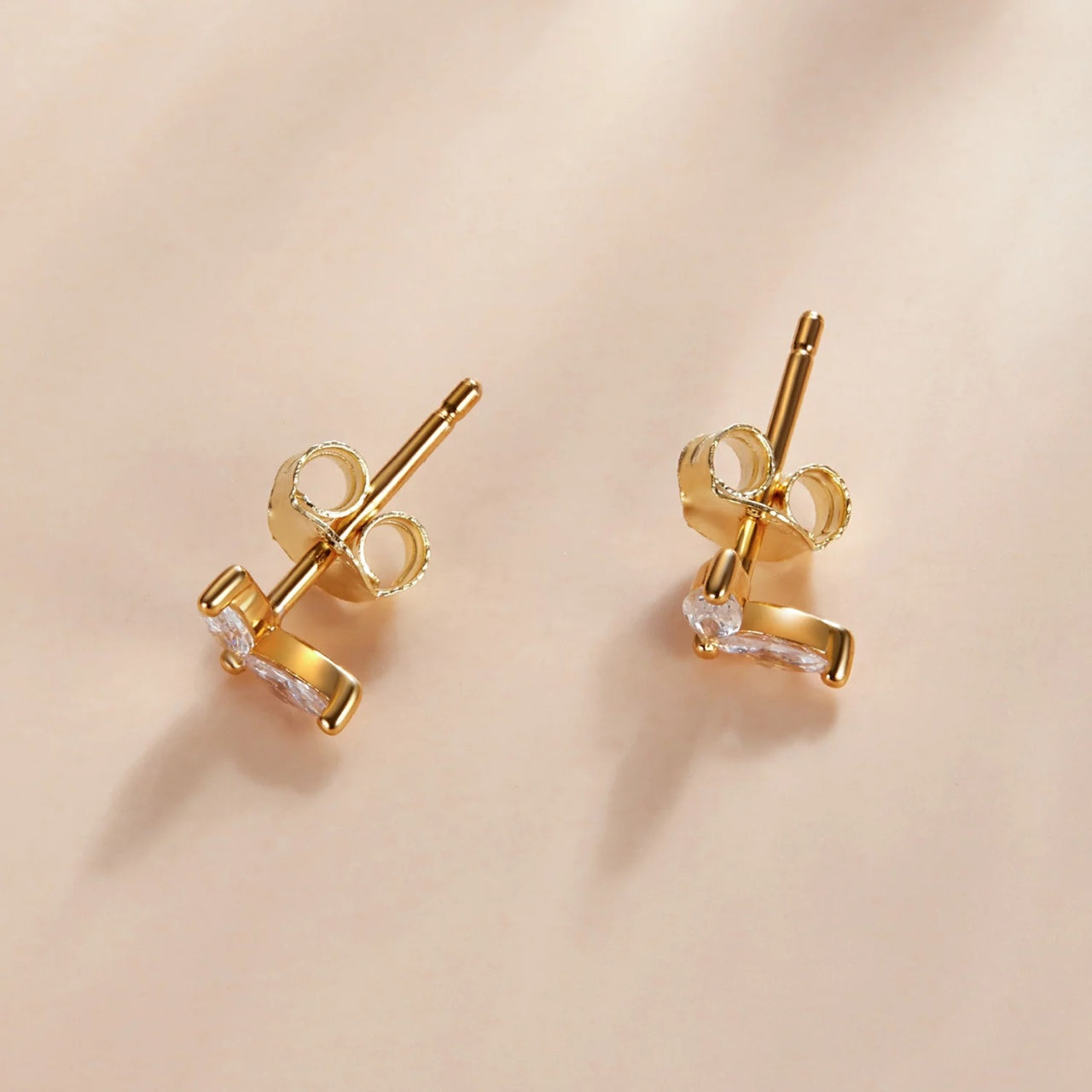 Cercei din argint Golden Oval Crystals, Argint 925, Pentru Femei