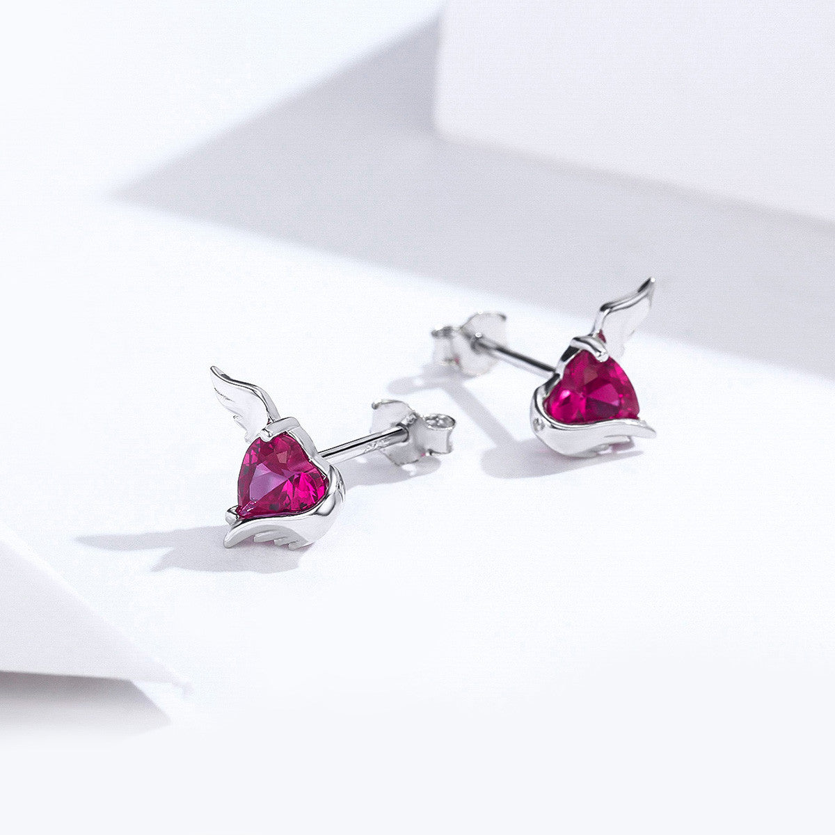 Cercei din Argint 925 Guardian Hearts 1.2g