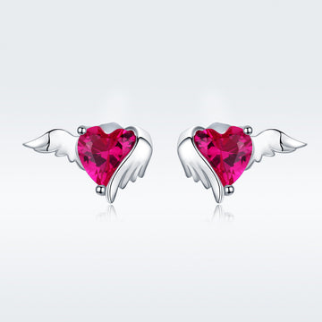 Cercei din Argint 925 Guardian Hearts 1.2g