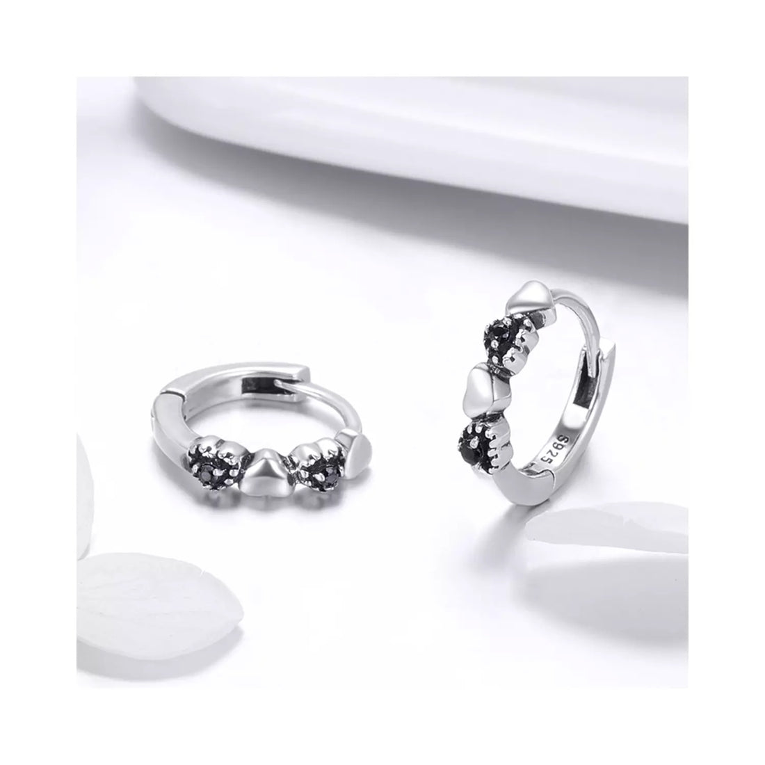 Cercei din argint Heart to Heart, Argint 925, Pentru Femei