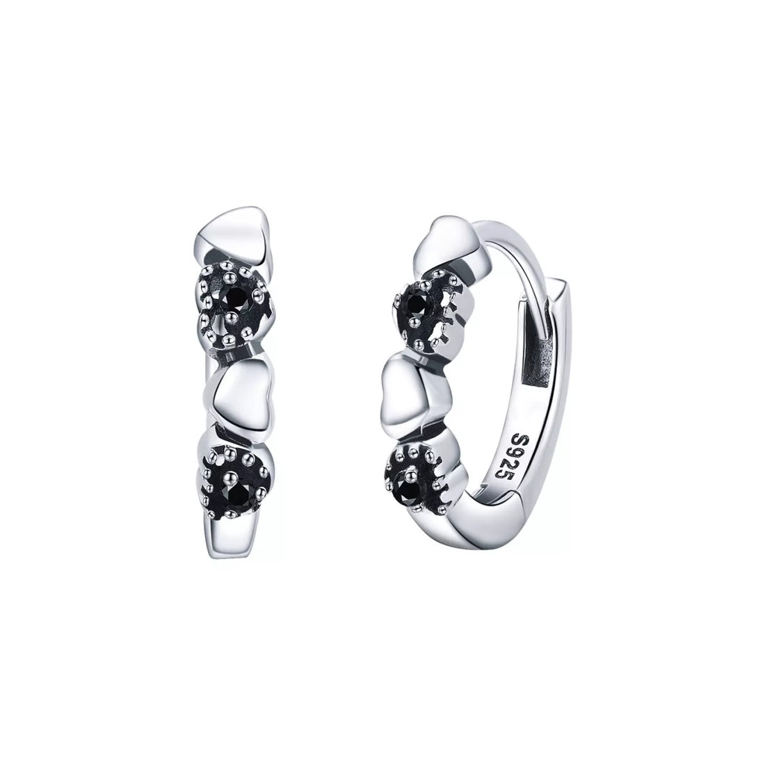 Cercei din argint Heart to Heart, Argint 925, Pentru Femei
