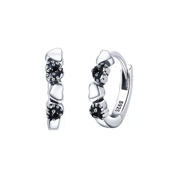 Cercei din argint Heart to Heart, Argint 925, Pentru Femei